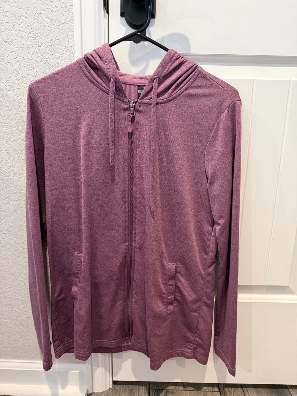 Women's Lightweight Mauve Zip-Front Hooded Jacket